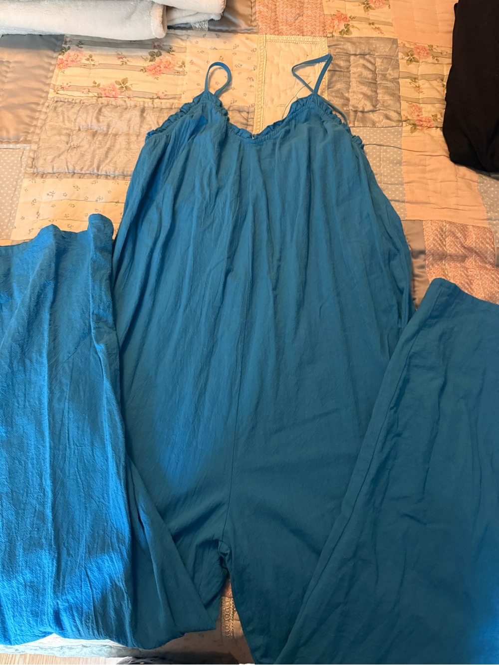 SHEIN Blue Strappy Jumpsuit